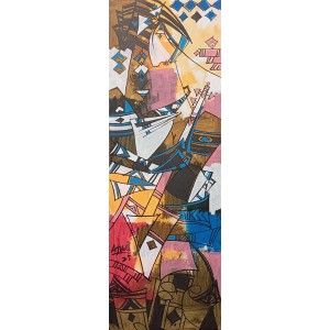 Ashkal, 12 x 36 Inch, Acrylic on Canvas, Figurative Painting, AC-ASH-322